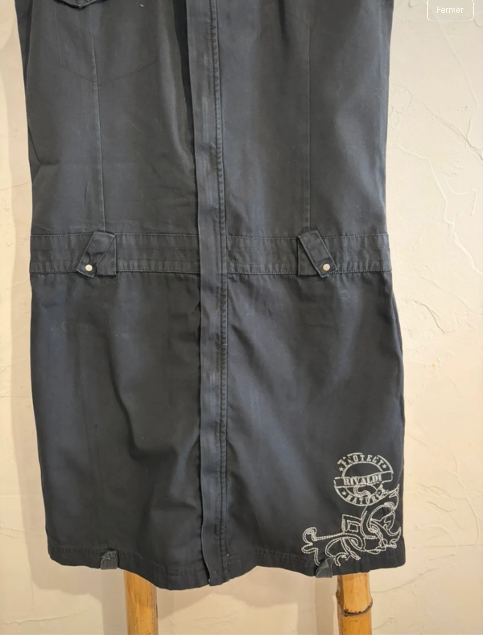 Vestido preto vintage com zíper anos 2000 tamanho 40 Rivaldi – photo 5